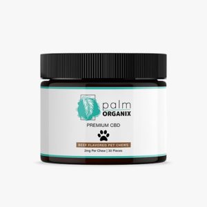 CBD Dog Chews in a container