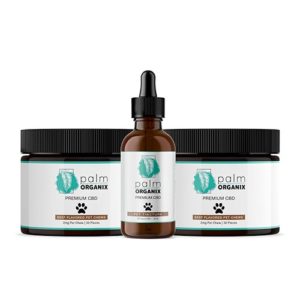 Palm Organix CBD Bundle For Pets including one bottle and two containers